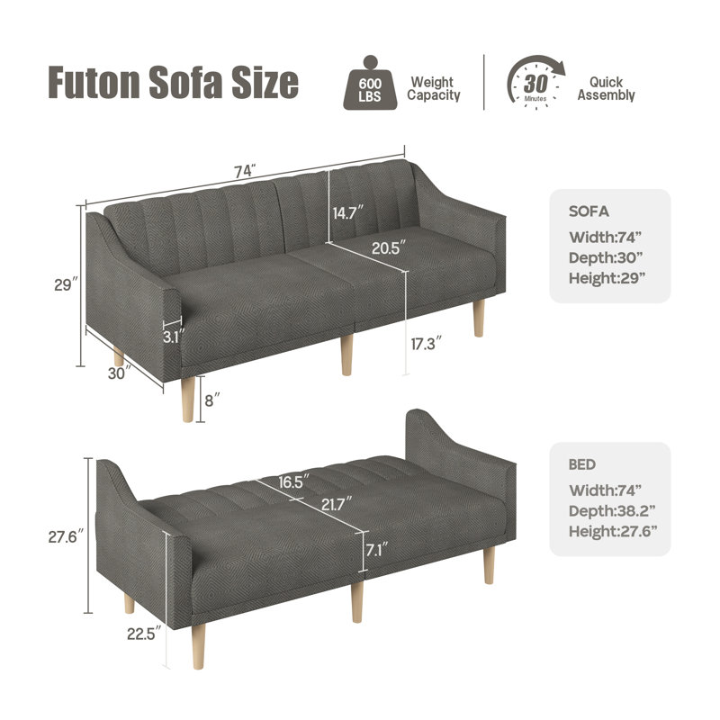 Mercer41 Luli 74'' Velvet Square Arm & Reviews | Wayfair Mercer41 Luli 74'' Velvet Square Arm & Reviews | Wayfair